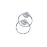 Kit 4 Anéis para Guardanapos 4cm X 3cm Cristalino Argola Decoração Prata - 1