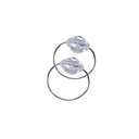 Ver imagem 1 de Kit 4 Anéis para Guardanapos 4cm X 3cm Cristalino Argola Decoração Prata