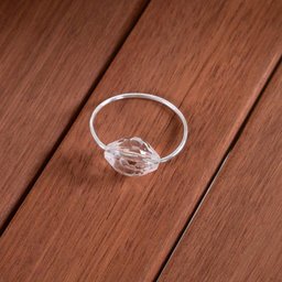 Kit 4 Anéis para Guardanapos 4cm X 3cm Cristalino Argola Decoração Prata - 2