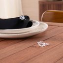 Ver imagem 6 de Kit 4 Anéis para Guardanapos 4cm X 3cm Cristalino Argola Decoração Prata