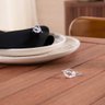 Kit 4 Anéis para Guardanapos 4cm X 3cm Cristalino Argola Decoração Prata - 6