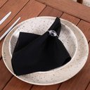 Ver imagem 4 de Kit 4 Anéis para Guardanapos 4cm X 3cm Cristalino Argola Decoração Prata