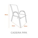 Ver imagem 4 de Kit com 4 Cadeiras de Alumínio para Jardim Pipa Cinza