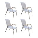 Ver imagem 1 de Kit com 4 Cadeiras de Alumínio para Jardim Pipa