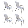 Kit com 4 Cadeiras de Alumínio para Jardim Pipa - 1