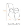 Kit com 4 Cadeiras de Alumínio para Jardim Pipa - 4