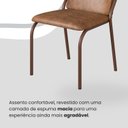Ver imagem 6 de Conjunto Sala de Jantar Mesa 160x90cm Base Império Tampo MDF Laca com Vidro Malibu Marrom