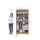 Ver imagem 6 de Guarda-Roupa Solteiro 2 Portas 2 Gavetas Antares Marrom/Marrocos/Off White
