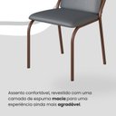 Ver imagem 6 de Conjunto Sala de Jantar Mesa 160x90cm Base Império Tampo Mdf Laca com Vidro Malibu