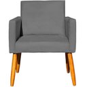 Ver imagem 7 de Kit 6 Poltronas para Recepção Nina Suede Cores Pé Palito 30cm Castanho - Suede