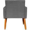 Ver imagem 4 de Kit 6 Poltronas para Recepção Nina Suede Cores Pé Palito 30cm Castanho - Suede