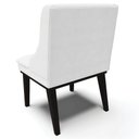 Ver imagem 6 de Kit 2 Cadeiras Decorativas Sala de Jantar Base Fixa de Madeira Firenze PU Branco Fosco/Preto G19 - G