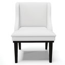 Ver imagem 7 de Kit 2 Cadeiras Decorativas Sala de Jantar Base Fixa de Madeira Firenze PU Branco Fosco/Preto G19 - G