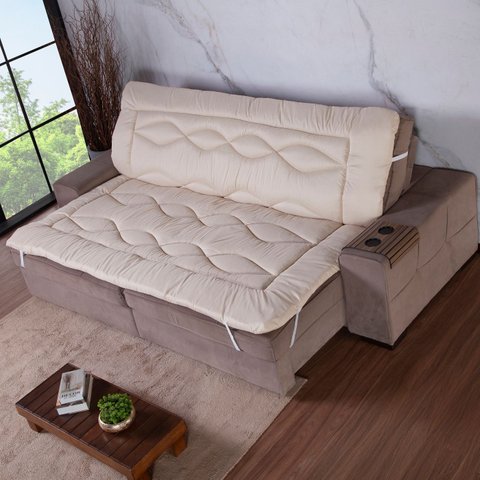 Pillow Top Premium para Sofá Retrátil 1,60 X 1,80 Varias Cores:palha/1-60-largura-int-x-1-80-alt
