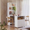 Ver imagem 1 de Armario Bancada de Cozinha Retrátil com Mesa e 2 Portas Duo Kits Paraná Branco