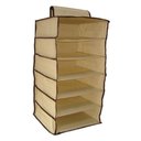 Ver imagem 1 de Organizador Guarda Roupa 6 Prateleiras Sapateira Vertical Closet Armario Cabide Portatil Mala Viagem