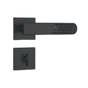 Fechadura Porta Madeira Banheiro Wc Lavabo Preta Stam 40mm