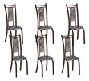 Ver imagem 1 de Kit 6 Cadeiras Paris Corino Paraopeba Tubo Marrom Cafe