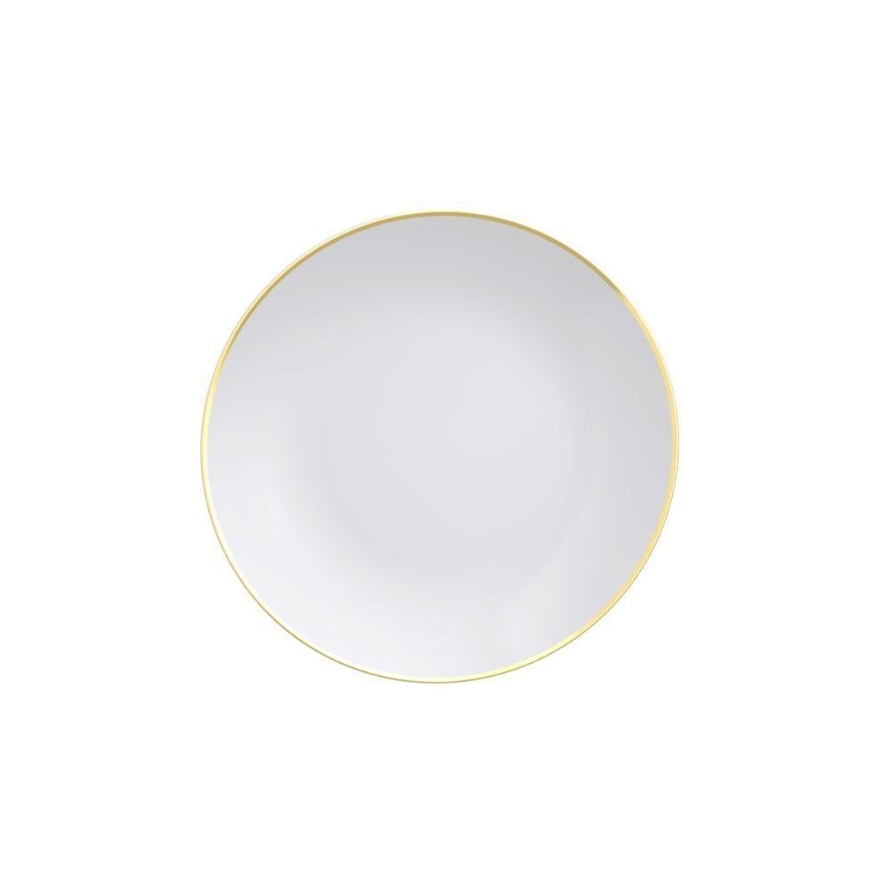 Prato Raso Tramontina Anna em Porcelana com Filete de Ouro 28 Cm - 10
