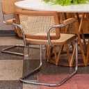 Ver imagem 3 de Cadeira Cesca com Braço Tela Sextavada e Base Aço Cromado - 70893