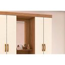 Ver imagem 6 de Guarda Roupa Solteiro 4 Portas e 3 Gavetas c/ Espelho Briz B24 Branco/Rosa - Henn