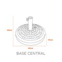 Ver imagem 2 de Base Ombrelone Central para Jardim e Varanda Preto