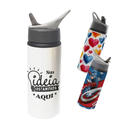 Ver imagem 1 de Garrafinha Squeeze Aluminio 600ml Bico Retrátil