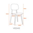 Ver imagem 2 de Cadeira para Sala de Jantar Vegas 82x42x50