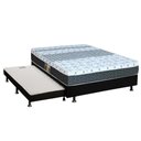 Ver imagem 1 de Cama Box c/Auxiliar Casal: Colchão Castor Bonnel Class + Base CRC Courano Black(138x188)