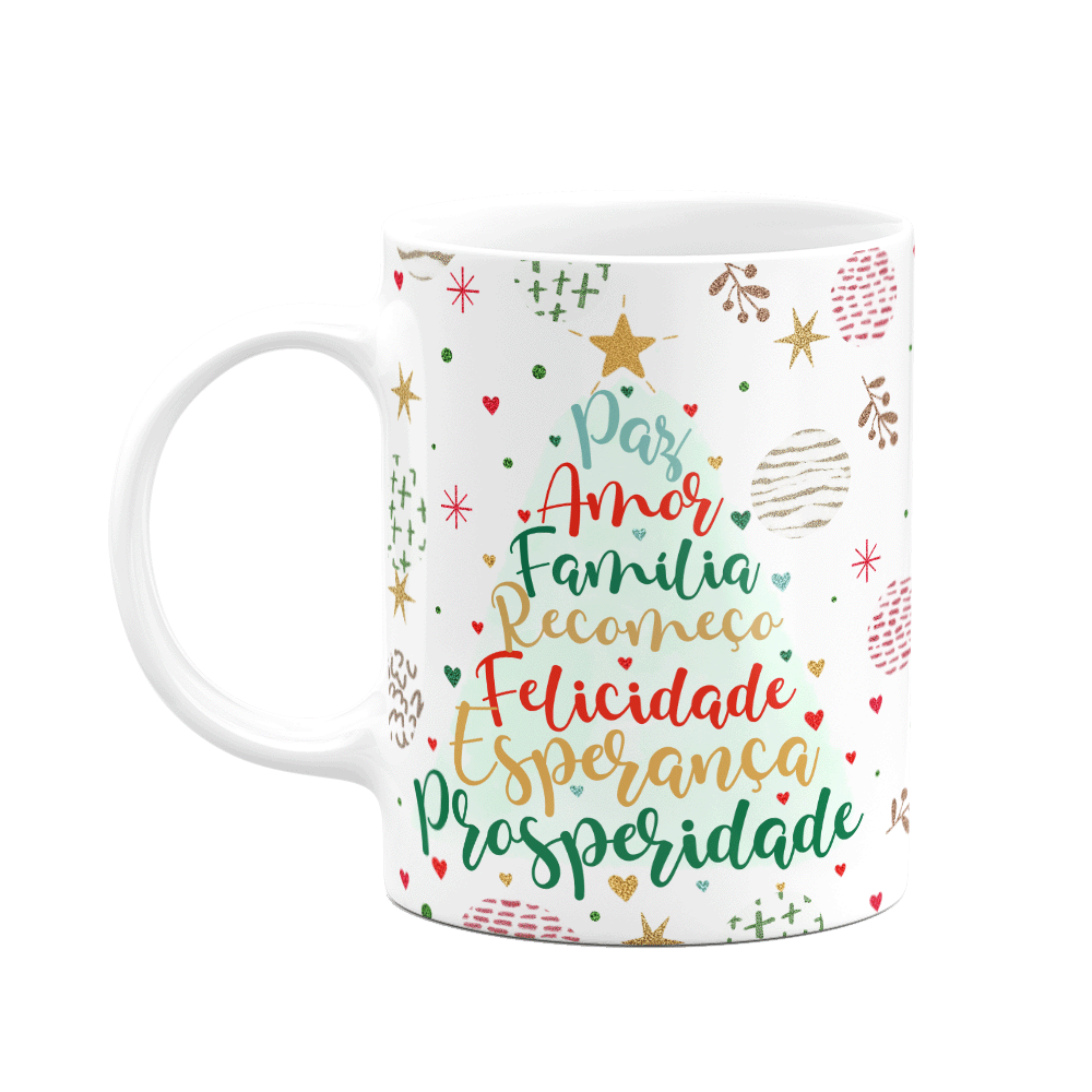 Caneca Natal - Meus Desejos de Natal - Branca