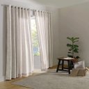 Ver imagem 1 de Cortina Jacquard - Vivian - 2,98m X 1,80m - Bege - P/ Varão - Dohler