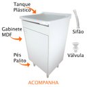 Ver imagem 5 de Tanque de lavar Roupa Pequeno 22L com Gabinete MDF Montado Cor: Tanque Branco