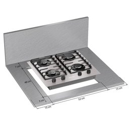Cooktop Mueller 4 Bocas de Alumínio 59cm com Grade Dupla Mcg4bl Bivolt - 6