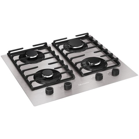 Cooktop Mueller 4 Bocas de Alumínio 59cm com Grade Dupla Mcg4bl Bivolt