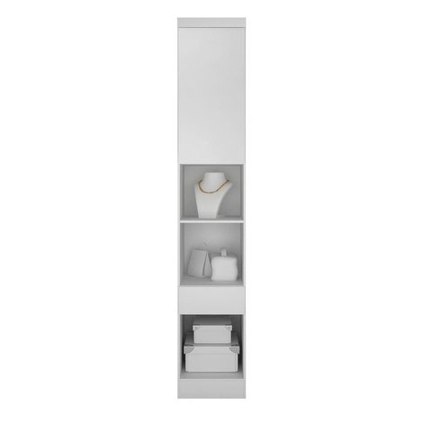 Modulado Mesa de Cabeceira 1 Gaveta 1 Porta - Linea-branco - Móveis Novo Horizonte