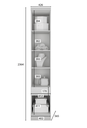 Ver imagem 3 de Modulado Mesa de Cabeceira 1 Gaveta 1 Porta - Linea-branco - Móveis Novo Horizonte