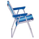 Ver imagem 6 de Cadeira de Praia Alta Infantil Cores Dobrável Alumínio Mor Cor:azul Azul