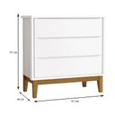 Ver imagem 4 de Berço Americano e Cômoda Gaveteiro New Classic Branco com Pés Madeira – Reller
