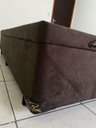 Ver imagem 6 de Cama Box Baú Casal Blindado com Pistão a Gás:suede Marrom/casal