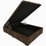 Cama Box Baú Casal Blindado com Pistão a Gás:suede Marrom/casal - 1