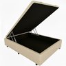 Cama Box Baú Casal Blindado com Pistão a Gás:suede Marrom/casal - 10