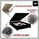 Ver mais imagens de Cama Box Baú Casal Blindado com Pistão a Gás:suede Marrom/casal