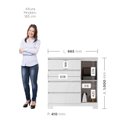 Ver imagem 4 de Cômoda 1 Porta 4 Gavetas Vega Estilo Moderno Branco
