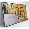 QUADRO BICICLETA CLÁSSICA NA VIELA - 120x80 cm - Vidro Impresso - 5