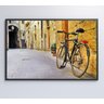 QUADRO BICICLETA CLÁSSICA NA VIELA - 120x80 cm - Vidro Impresso - 7