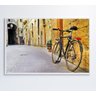QUADRO BICICLETA CLÁSSICA NA VIELA - 120x80 cm - Vidro Impresso - 4