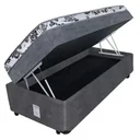 Ver imagem 3 de BOX BAU CONJUGADA ESPUMA DUPLA SOLTEIRO KING SUEDE (110KG - 0.96X2.03X56):PRETO