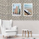 Ver imagem 1 de Kit 2 Quadros Coleção Praia - Surf 24x18cm:madeira Preta