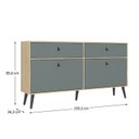 Ver imagem 3 de Cômoda com Sapateira Dupla e Duas Gavetas