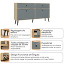 Ver imagem 6 de Cômoda com Sapateira Dupla e Duas Gavetas Bege/Amêndoa/Acqua